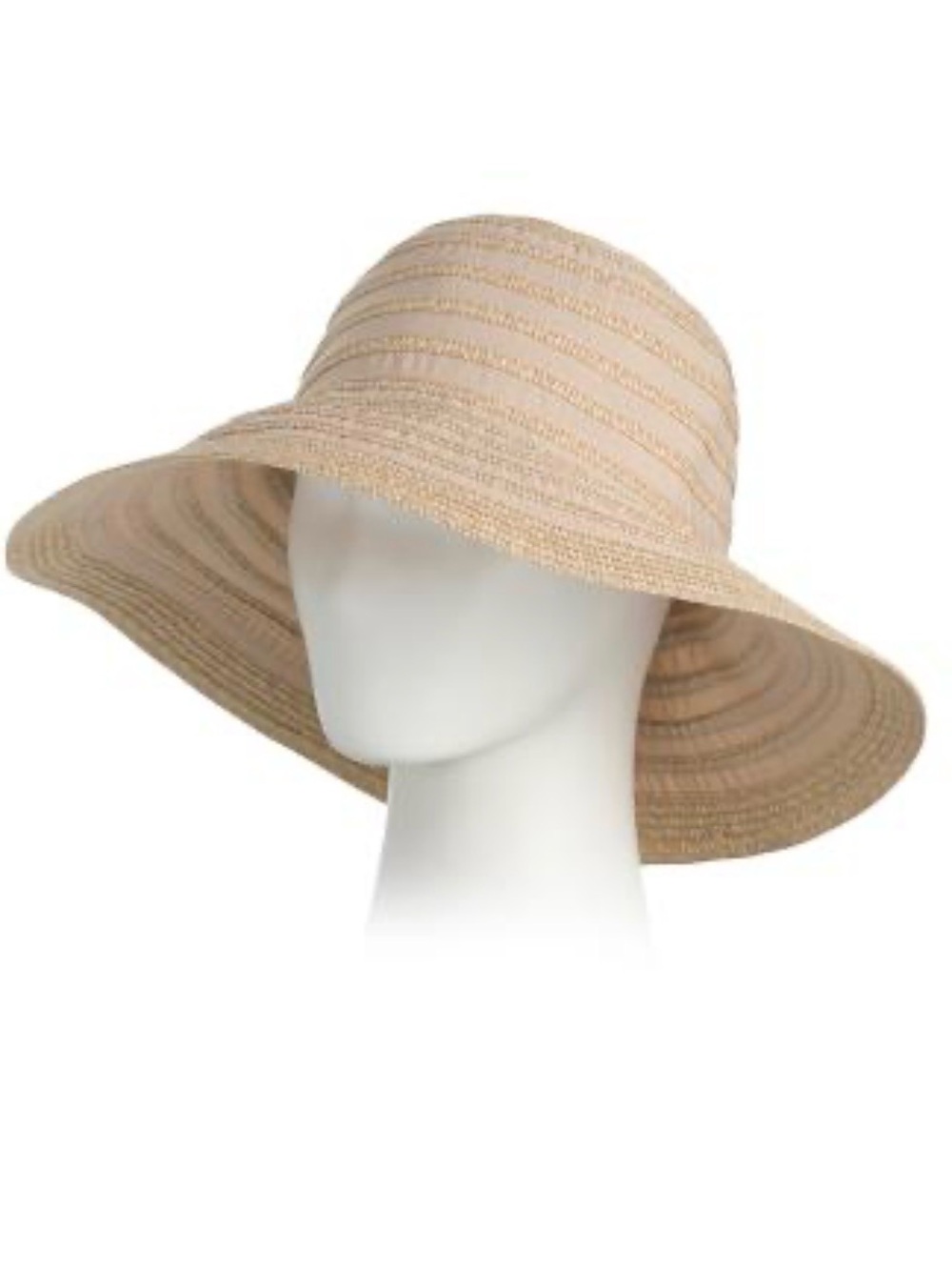 NEW Haute Hippie Ribbon Bucket Sun Hat - Natural Straw-look, spf 50